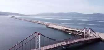 BALIKESİR - (DRONE) Marmara Denizi'nin birçok noktasına yayılan 'deniz salyası' Bandırma Körfezi'ni de kapladı