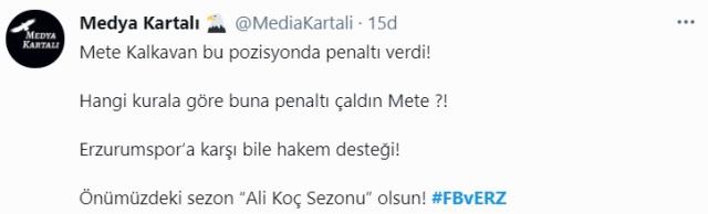 Fenerbahçe'nin kazandığı penaltıya sosyal medyada büyük tepki var