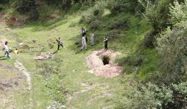 Sultangazi'de defineciler ormanı delik deşik etti; devasa çukurlar açtı