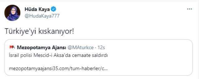 HDP'li vekilden skandal paylaşım! İsrail polisinin Mescid-i Aksa'ya saldırısını Türkiye ile ilişkilendirdi