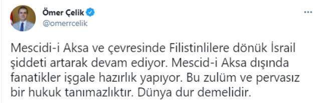 Mescid-i Aksa'da saldırılar devam ederken, Türkiye'den tepkiler peş peşe geldi Mescid-i Aksa'da saldırılar devam ederken, Türkiye'den tepkiler peş peşe geldi