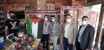 Kestel, Filistin bayraklarıyla donatıldı