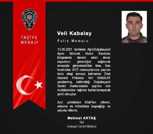 İran sınırındaki terör saldırısında bir özel harekat polisi şehit oldu