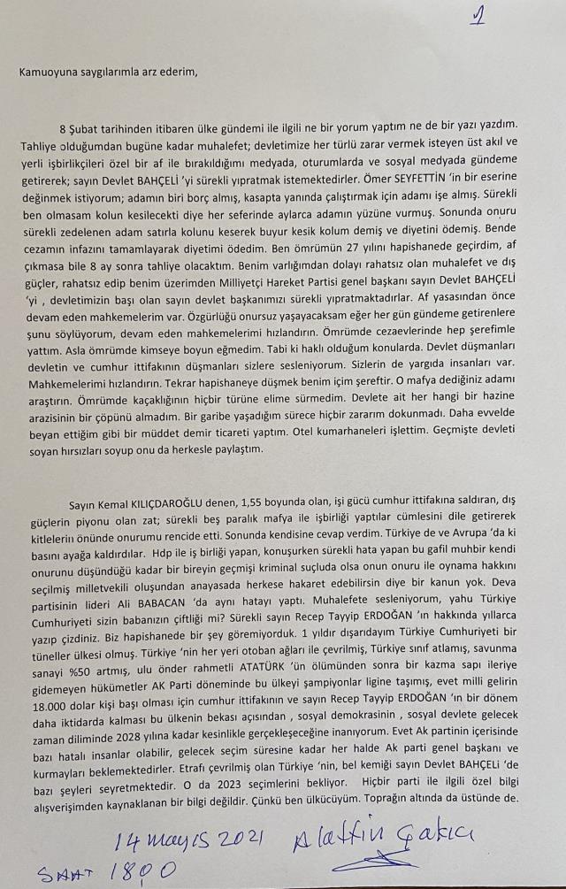 Alaattin Çakıcı, isim vermeden Sedat Peker'e tepki gösterdi: İnsan sapla samanı birbirinden ayırmalı