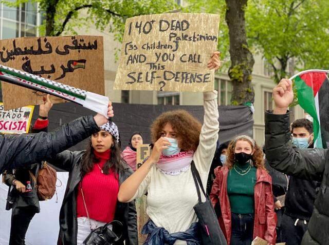 İsrail'in saldırılarına dünyadan tepki var! 11 ülkede protesto yürüyüşleri düzenlendi