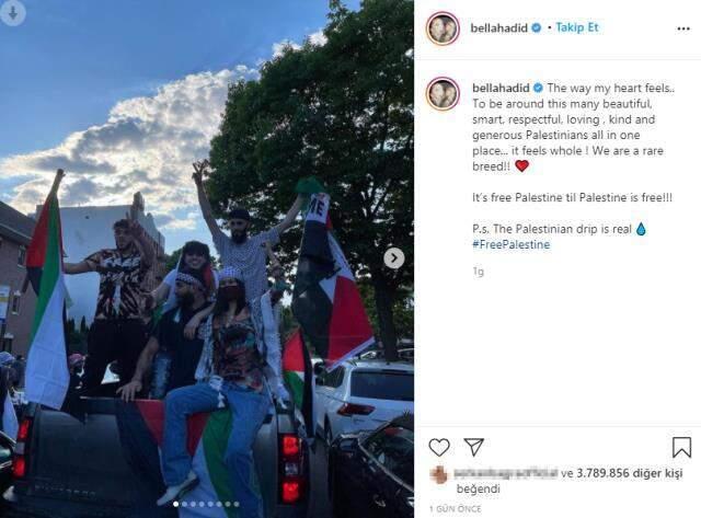 İsrail, saldırılara tepki gösteren Bella Hadid'e adeta savaş açtı