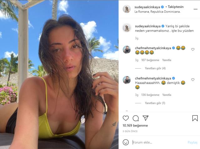 Şef Mehmet Yalçınkaya'nın kızı Sude Yalçınkaya, bikinili pozunu paylaştı