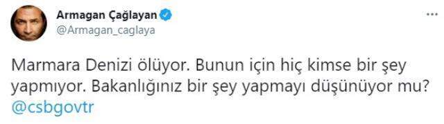 Armağan Çağlayan, Marmara Denizi'nde görülen salyalar için tepki gösterdi: Deniz ölüyor, kimse bir şey yapmıyor