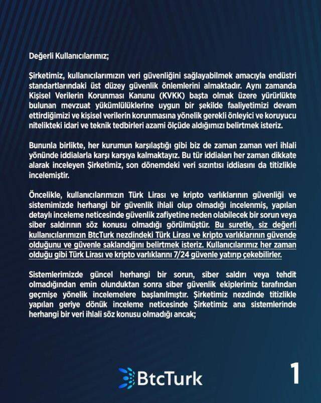 BTC Türk'ten 'hacklendi' iddialarına yanıt BTC Türk'ten 'hacklendi' iddialarına yanıt