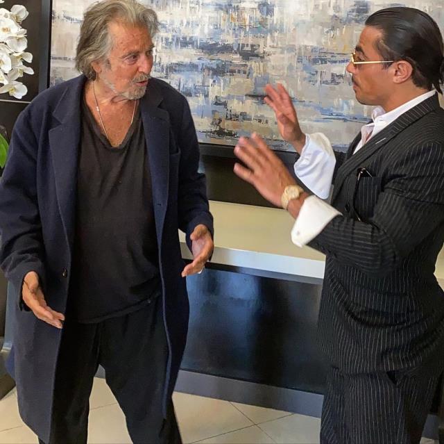 Bir hayalini daha gerçekleştiren Nusret Gökçe, Al Pacino ile buluştu