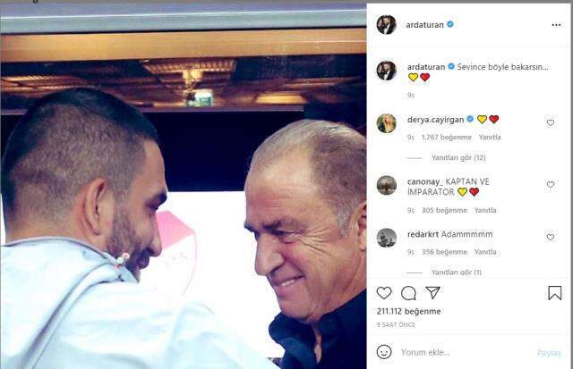 Kaptan Arda Turan'dan Fatih Terim'e duygusal veda