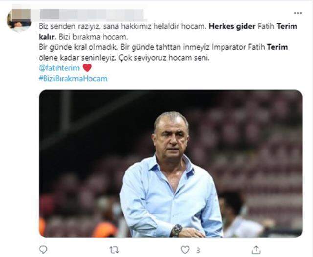Fatih Terim'e destek mesajı yağdı! Başkan'ın sert ifadeleri, sosyal medyayı ayağa kaldırdı Fatih Terim'e destek mesajı yağdı! Başkan'ın sert ifadeleri, sosyal medyayı ayağa kaldırdı