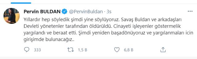 Sedat Peker'in Savaş Buldan'la ilgili iddialarına Pervin Buldan'dan açıklama geldi: Yargılanmaları için girişimde bulunacağız