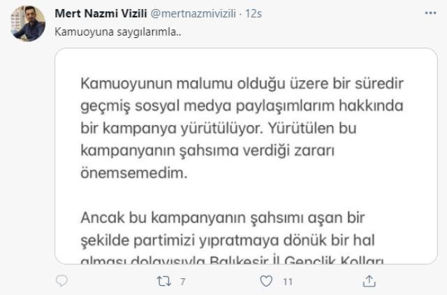 AK Partili başkanın geçmişte partisini eleştirdiği paylaşımlar ortalığı karıştırdı! Gelen tepkilerin ardından görevinden istifa etti