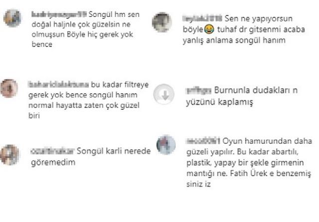 Instagram'da filtrenin dozunu karışan Songül Karlı, yorum yağmuruna tutuldu