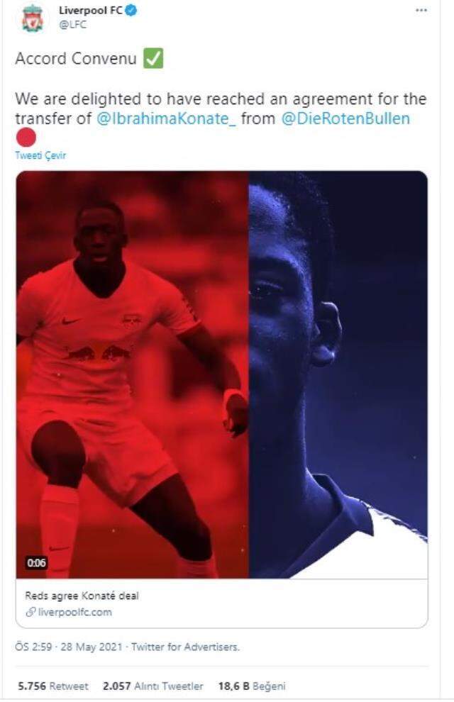 Ozan Kabak'ın hayalleri suya düştü! Liverpool, genç stoper Konate'yi resmen kadrosuna kattı Ozan Kabak'ın hayalleri suya düştü! Liverpool, genç stoper Konate'yi resmen kadrosuna kattı