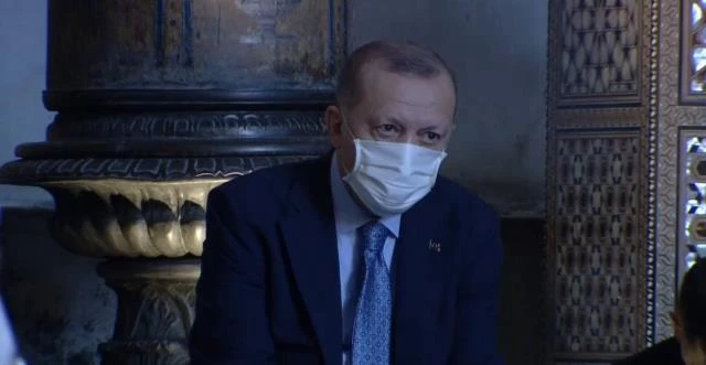Ayasofya Camii'nde Cumhurbaşkanı Erdoğan, Kuran'ı Kerim okudu