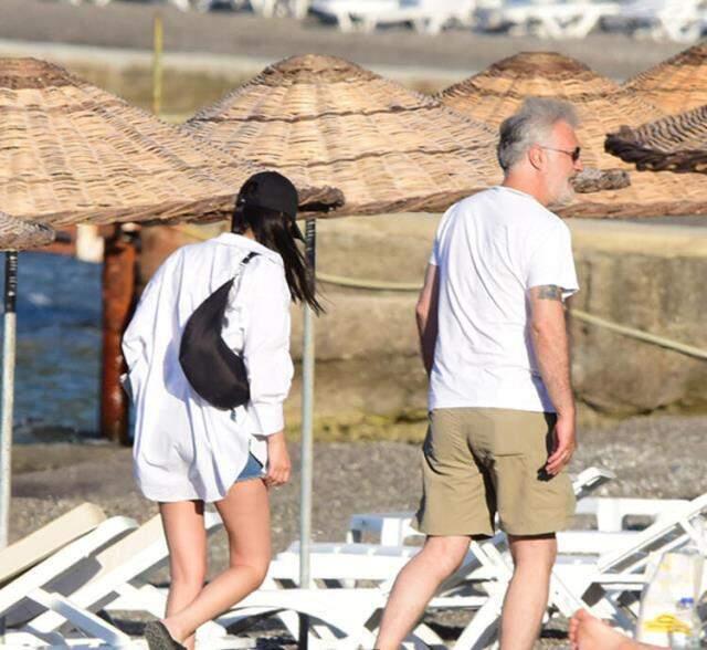 Oyuncu Tamer Karadağlı, 30 yaş küçük sevgilisi Iraz Yıldız ile tatile çıktı