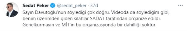 Sedat Peker'in El-Nusra'ya giden silah iddialarına Davutoğlu'ndan çok net yanıt: Benim başbakanlığım sonrası