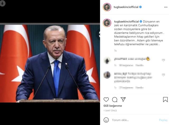 Tuğba Ekinci, 'Geçinemiyoruz' diyerek isyan eden ünlüler için Recep Tayyip Erdoğan'dan özür diledi