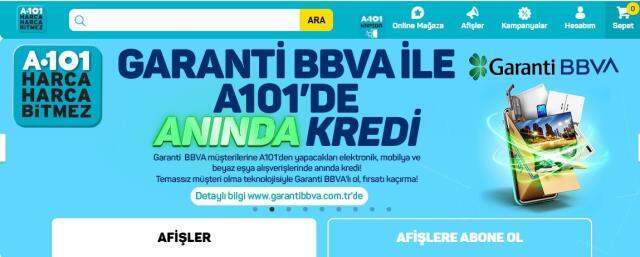 Garanti ile işbirliğine giden A-101, müşterilere kasada anında kredi verecek Garanti ile işbirliğine giden A-101, müşterilere kasada anında kredi verecek