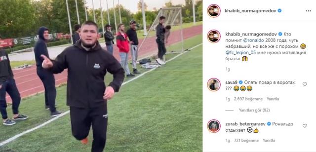 Habib Nurmagomedov'un Ronaldo sevinci sosyal medyaya damga vurdu