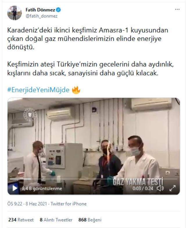 Bakan Dönmez, 135 milyar m3'lük doğal gazın enerjiye dönüş görüntülerini paylaştı Bakan Dönmez, 135 milyar m3'lük doğal gazın enerjiye dönüş görüntülerini paylaştı