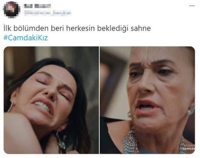 Camdaki Kız'da Feride'nin Cana'nın saçlarına yapıştığı anlar sosyal medyada gündem oldu