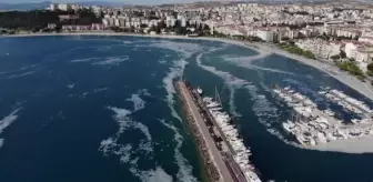 ÇANAKKALE - DRONE - Kıyılarda müsilaj yoğunluğu oluştu