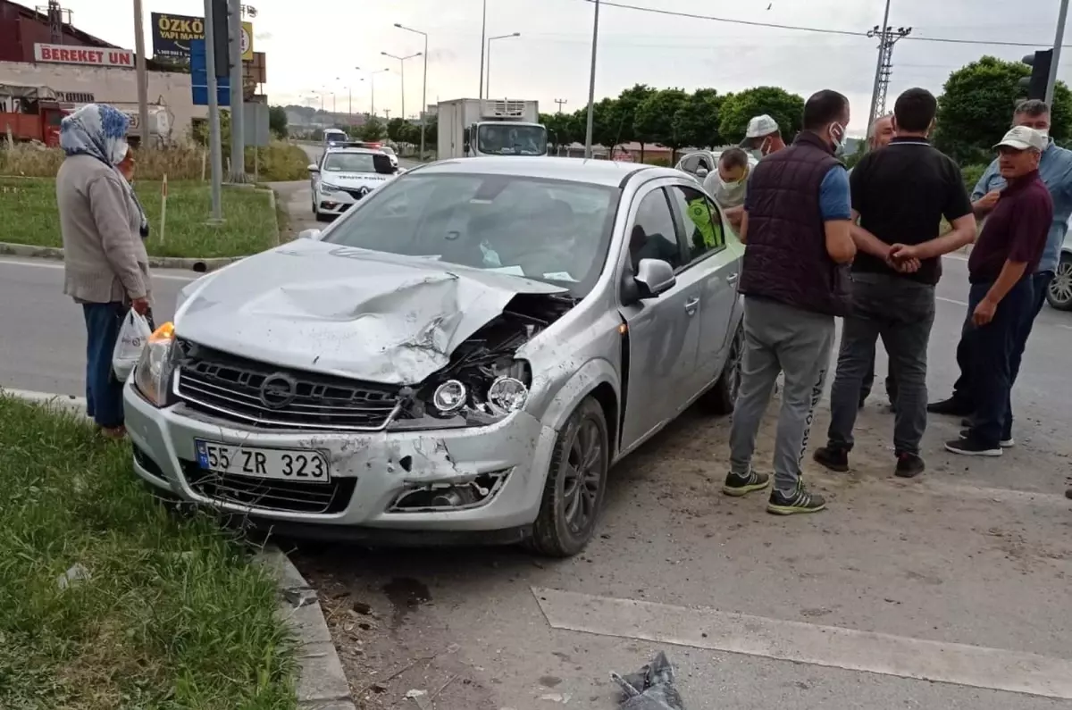 Son dakika Samsun da trafik kazası 2 yaralı Son Dakika