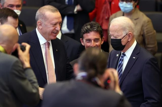 Son Dakika: Cumhurbaşkanı Erdoğan ile Biden'ın görüşmesi başladı