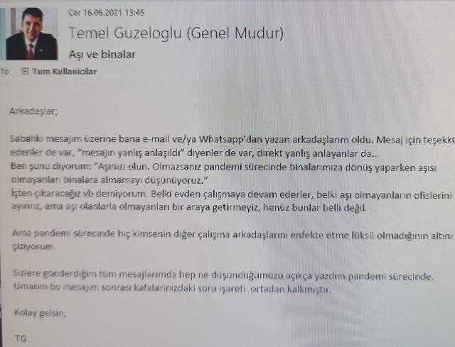 QNB Finanbank Genel Müdürü'nün personele attığı mail sosyal medyayı ikiye böldü