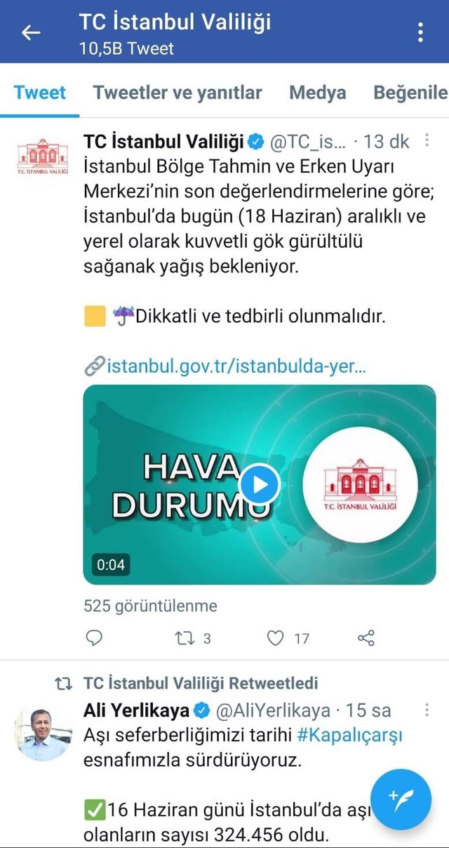 İstanbul için sarı kodlu uyarı İstanbul için sarı kodlu uyarı