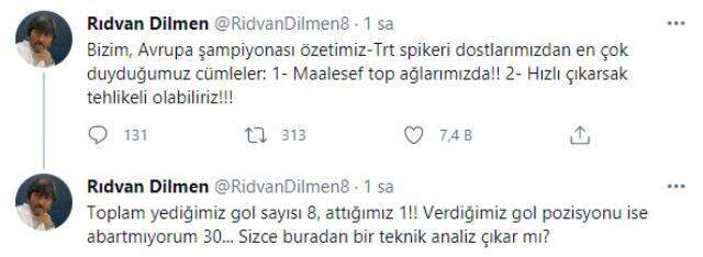 Rıdvan Dilmen'den EURO 2020'ye veda eden A Milli Takım'a tepki: Verdiğimiz gol pozisyonu abartmıyorum 30 Rıdvan Dilmen'den EURO 2020'ye veda eden A Milli Takım'a tepki: Verdiğimiz gol pozisyonu abartmıyorum 30