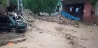 Sağanak nedeniyle 2 köyde sel meydana geldi, tarım arazileri zarar gördü