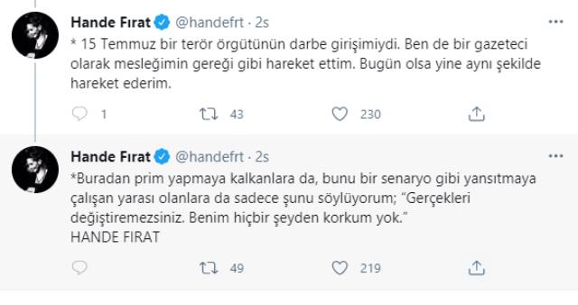 Hande Fırat ve eşinden gazeteci Serdar Akinan'ın Suriye'nin yağmalanmasına yönelik iddialarına yanıt