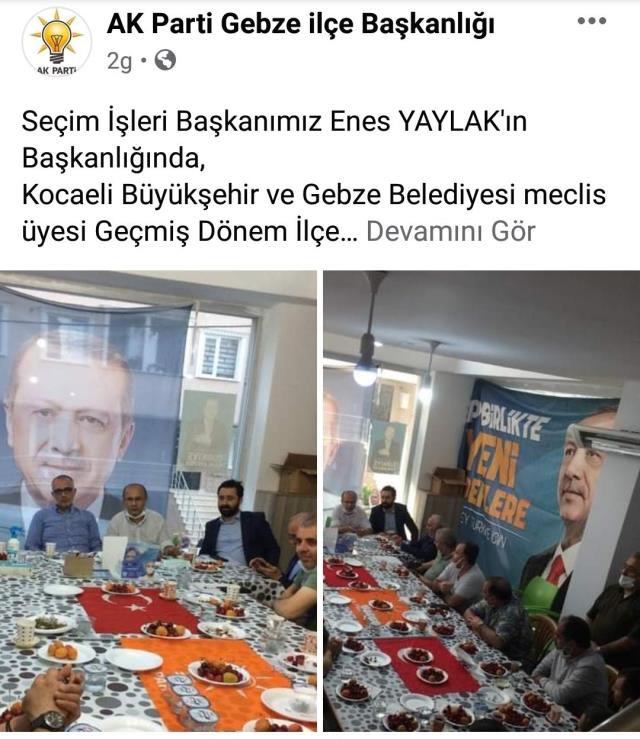 AK Parti'nin ilçe toplantısında Türk Bayrağı sofra bezi yapıldı! Skandal fotoğraflara tepki yağdı