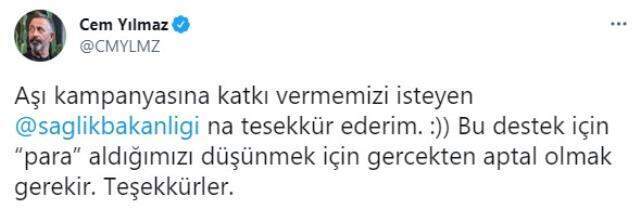 Sağlık Bakanlığı'nın kamu spotunda para rol aldığı iddia edilen Cem Yılmaz, açtı ağzını yumdu gözünü Sağlık Bakanlığı'nın kamu spotunda para rol aldığı iddia edilen Cem Yılmaz, açtı ağzını yumdu gözünü