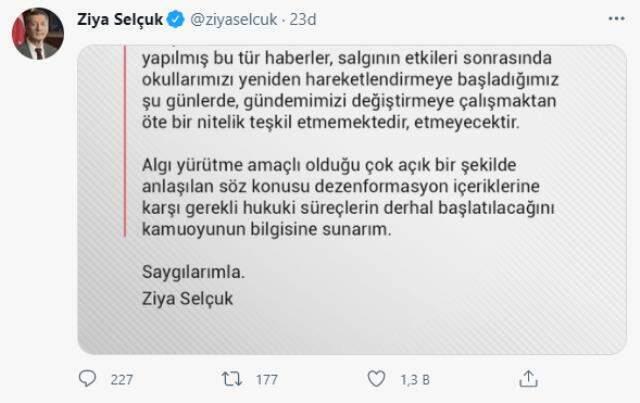 Bakan Selçuk'tan kardeşiyle ilgili 25 milyonluk satış iddialarına yanıt: Milli Eğitim Bakanlığı böyle bir satın alma yapmamıştır