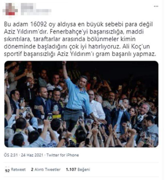 Bugün sosyal medyanın zirvesine çıkan Aziz Yıldırım'ın sözlerine tepki yağdı