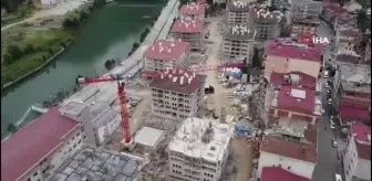 Doğankent'teki afet konutlarının inşaatı sürüyor