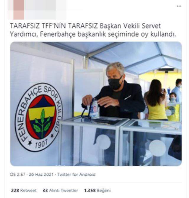 TFF Başkan Vekili Servet Yardımcı'nın F.Bahçe seçiminde oy kullanması kaos başlattı
