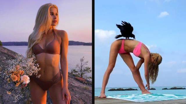 Güzel fitness antrenörü Pamela Reif, plajdan üstsüz paylaşım yaptı