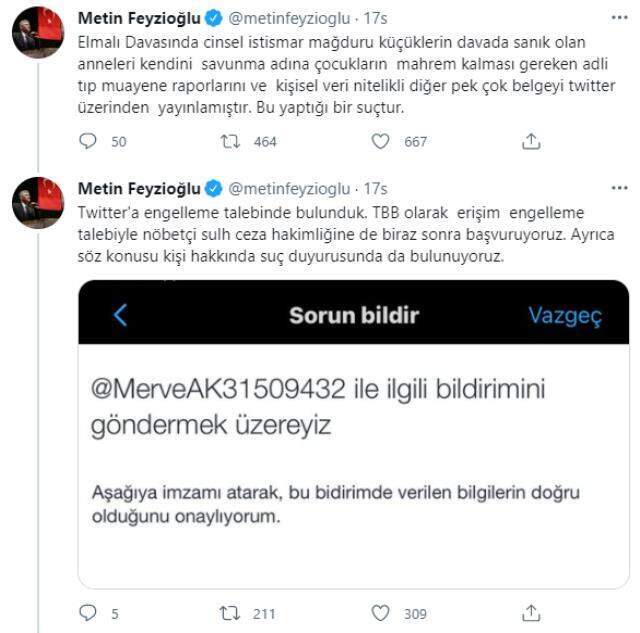 Elmalı'daki istismar davasının sanığı anne adına açılan Twitter hesabındaki belgelere erişim engellendi