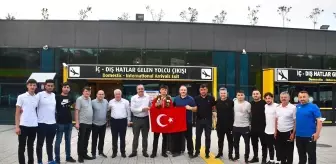 Avrupa Gençler Güreş Şampiyonası'nda madalya kazanan sporcu Ordu'da coşkuyla karşılandı