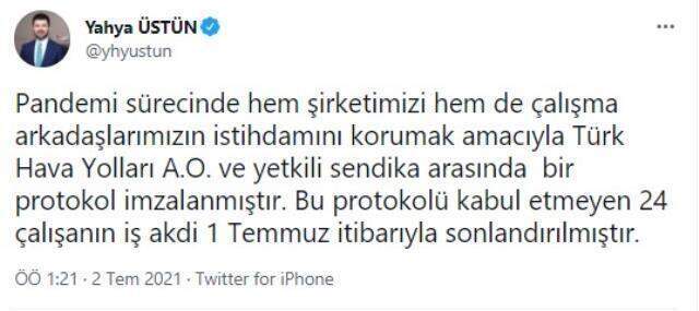 THY'de 2 bin 500 personelin işten çıkarıldığı iddiası THY'de 2 bin 500 personelin işten çıkarıldığı iddiası