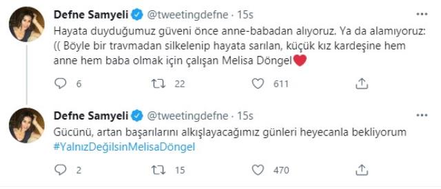 Babası tarafından istismar edildiği ileri sürülen oyuncu Melisa Döngel'e ünlü isimlerden destek paylaşımları yağdı