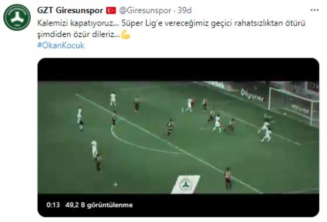 Galatasaray'da Okan Kocuk, Süper Lig'in yeni ekibi Giresunspor'a transfer oldu