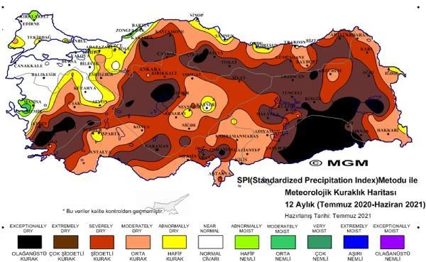 Meteoroloji'den olağanüstü kuraklık haritası! Veriler korkutucu boyutta