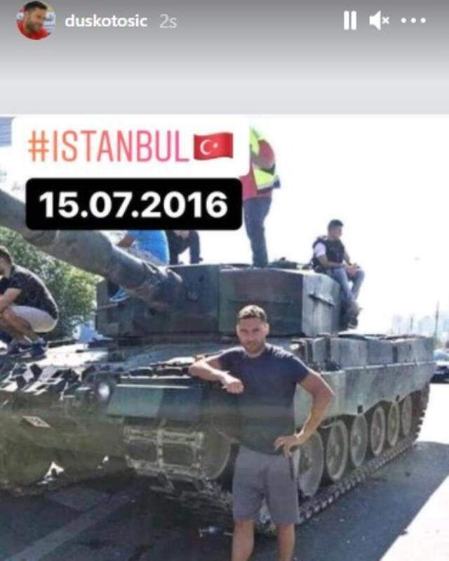 Beşiktaş'ın eski Sırp futbolcusu Dusko Tosic'ten sürpriz 15 Temmuz paylaşımı